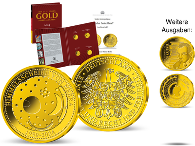 Die Kollektion der wichtigsten Goldausgaben 2024 aus der Münze Berlin