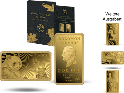 Gold-Barrenmünzen „Purest Gold Collection - Legenden der Anlagewelt“