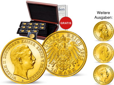 Das Gold der letzten deutschen Kaiser – Ihr Start: 10 Mark Münze Kaiser Wilhelm II.