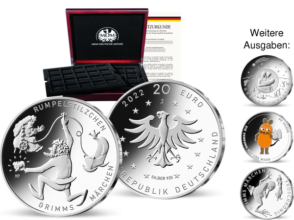 Die offiziellen deutschen Silber-Gedenkmünzen in Polierte Platte ab 2002 mit Ihrer Start-Lieferung: 