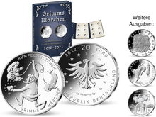 Die deutschen 10- und 20 -Euro-Gedenkmünzen der Serie „Grimms Märchen“ 2012-2023 in Stempelglanz
