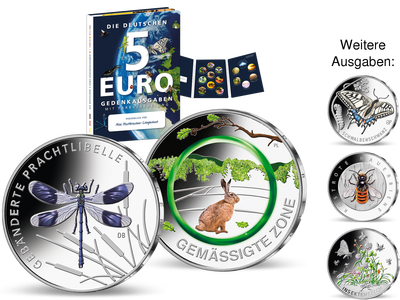 Deutschlands einzigartige 5-Euro-Münzen-Sammlung mit brillanter Farbveredelung