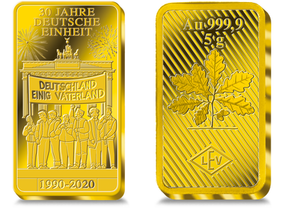 Gold-Gedenkbarren »30 Jahre Deutsche Einheit«