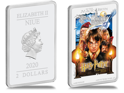 Nuie 2020 1-Unzen-Feinsilber-Barrenmünze „Harry Potter und der Stein der Weisen“