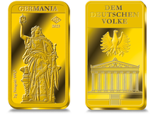 Limited Edition: Der 2 Gramm Premium-Goldbarren „Germania“