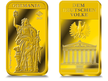 Limited Edition: Der 5 Gramm Premium-Goldbarren „Germania“