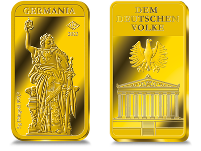 5 Gramm Premium-Goldbarren „Germania“