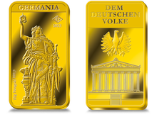 Limited Edition: Der 10 Gramm Premium-Goldbarren „Germania“
