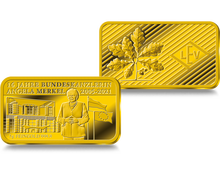 Premium-Goldbarren „16 Jahre Bundeskanzlerin Angela Merkel“ – 5 g Gold (999,9/1000)