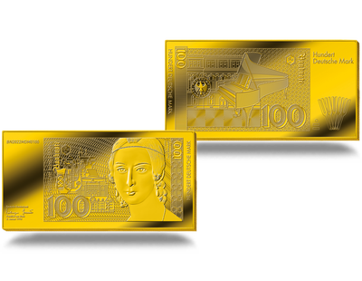 Barrenausgabe der 100 DM-Banknote