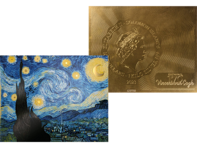 Gigantisches Silber-Münz-Kunstwerk „Vincent van Gogh – Sternennacht“ 