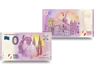 Le billet 0€ en hommage au Pape Benoit XVI