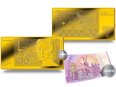 Barrenausgabe der 100 DM-Banknote