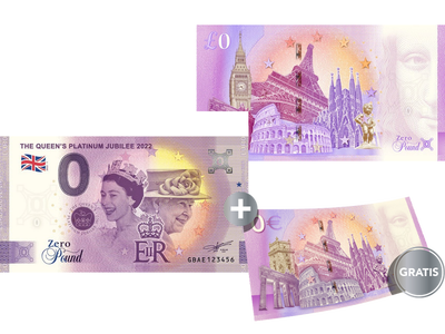 0-Pfund-Banknote "Queen´s Platinum Jubilee"