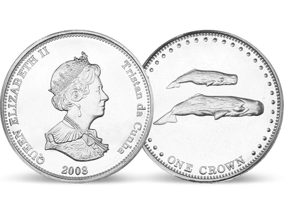 Die schönsten Tiermünzen der Welt: 1 Crown Tristan da Cunha 