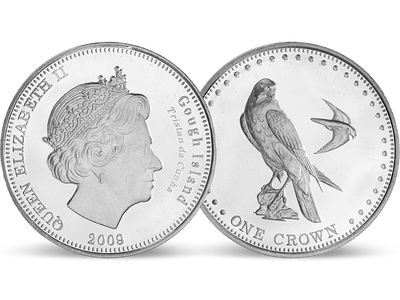 Die schönsten Tiermünzen der Welt: 1 Crown Gough Island 