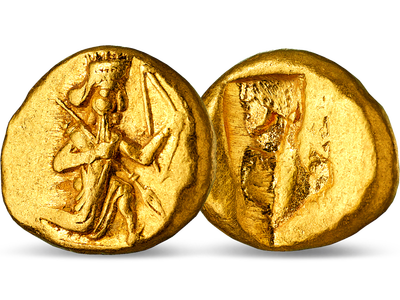 Echte Goldmünze des letzten persischen Königs - Dareike 485-330 v. Chr.