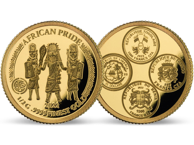 Coffret de 6 monnaies en or le plus pur « African Pride - Art & Culture » 