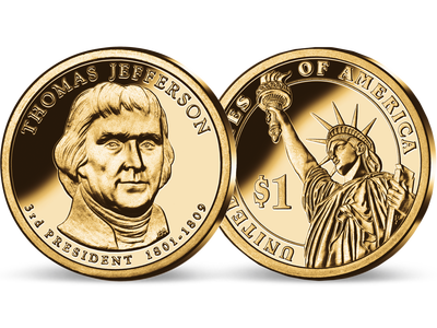 3. US-Präsidenten Dollar 'Thomas Jefferson'