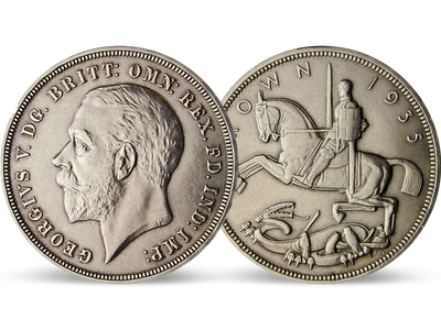 König Georg V. zum Thronjubiläum − England, Crown 1935, Silber