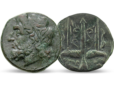 Poseidon, antiker Gott des Meeres − Sizilien, Bronze um 274-216 v.Chr.