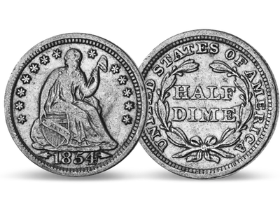 USA Half Dime sitzende Liberty 5 Cent