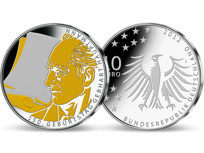 10-Euro-Münze „150. Geburtstag Gerhart Hauptmann“ mit Feingold!