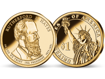 19. US-Präsidenten Dollar 'Rutherford B. Hayes'