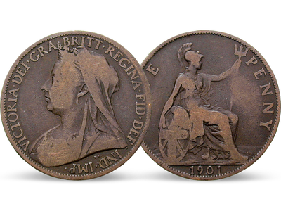Der letzte Penny von Queen Victoria − England, Penny 1901