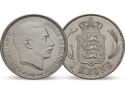 Der einzige König Islands − Dänemark Christian X. Krone 1915-16