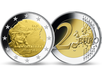 San Marino 2-Euro-Gedenkmünze '550. Todestag von Donatello' 2016