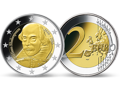 San Marino 2016 'Shakespeare' 2-Euro Gedenkmünze