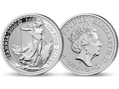Silbermünze Britannia aus Großbritannien - gemischte Jahrgänge