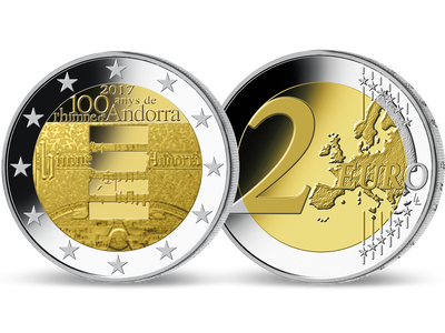 Andorra 2 Euro Gedenkmünze ''100 Jahre Hymne Andorras'' 2017 