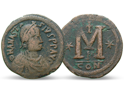 Erster alleiniger Kaiser Ostroms − Anastasius I. Follis 512-517