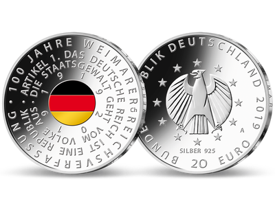 20-Euro-Silber-Gedenkmünze - 100 Jahre Weimarer Reichsverfassung st
