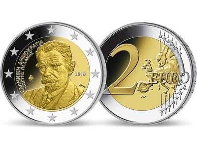 Griechenland 2018 2-Euro-Gedenkmünze '75. Todestag von Kostis Palamas'
