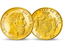 Die 20-Francs-Münze von Leopold II.