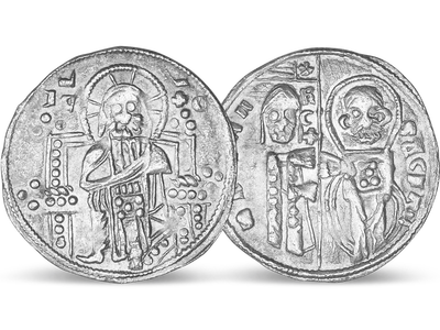 Original Silber-Grosso aus dem frühen Venedig 1229-1249