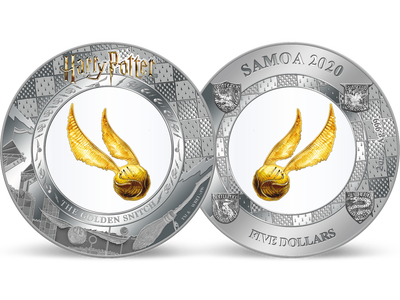 2-Unzen-Feinsilber-Gedenkmünze „Harry Potter – Der goldene Schnatz“