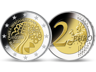 Andorra 2020: 2-Euro-Gedenkmünze "27. Iberoamerika-Gipfel 2020 in Andorra"