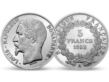Der ersten 5-Francs-Silbermünze von 1852