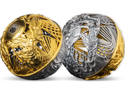 Weltneuheit 3D-Silber-Kugelmünze 