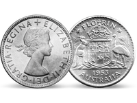 Australien Florin 1953-1954 Elisabeth II.