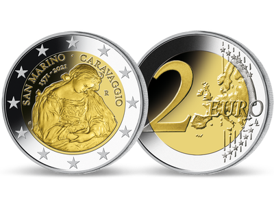 San Marino 2021: 2 Euro-Gedenkmünze "450. Geburtstag von Caravaggio"