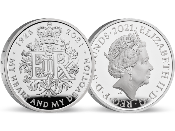 Großbritannien 2021: 5 Pfund Silbermünze zum 95. Geburtstag der Queen