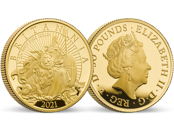 Großbritannien 2021: Goldmünzen „Britannia“