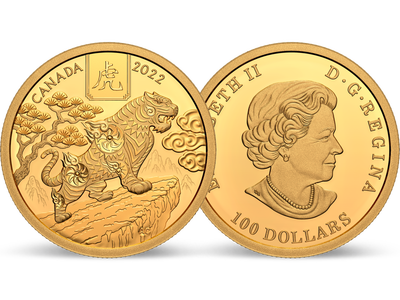 Kanada 2022 - Goldmünze ,,Das Jahr des Tigers