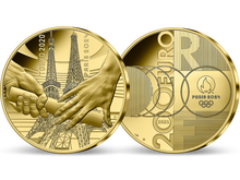 Die erste 1-Unzen-Gold-Gedenkmünze zu den Olympischen Spielen 2024: 