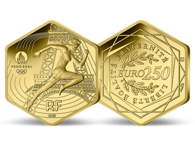 Frankreichs erste Hexagon-Goldmünze „Marianne“ zu Paris 2024!
